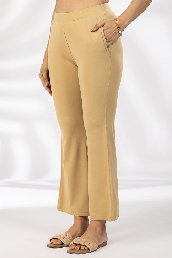 Beige Tencel Roma Spandex Pant
