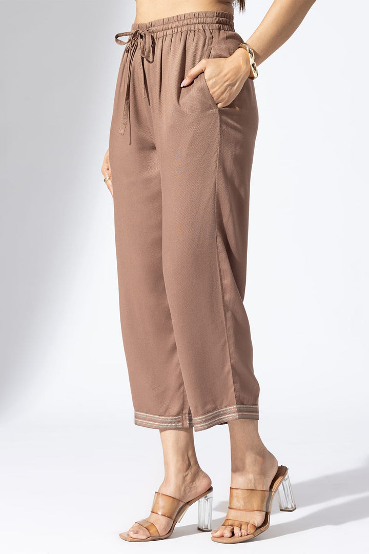 Solid Mud Viscose Co-Ord Palazzo