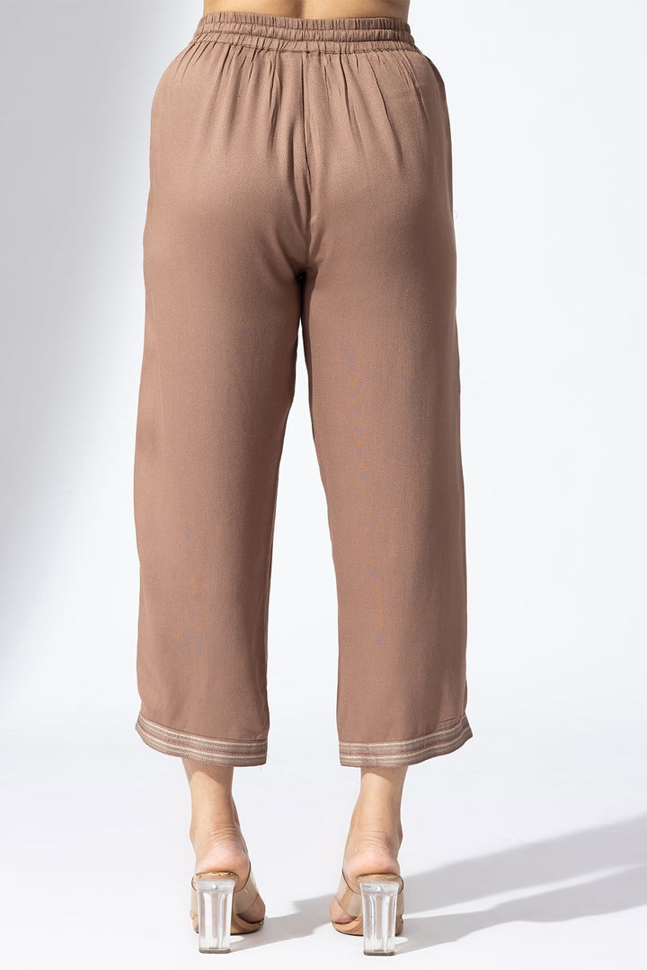 Solid Mud Viscose Co-Ord Palazzo