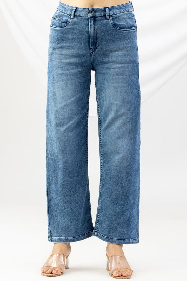 Blue Straight Fit Denim Jeans
