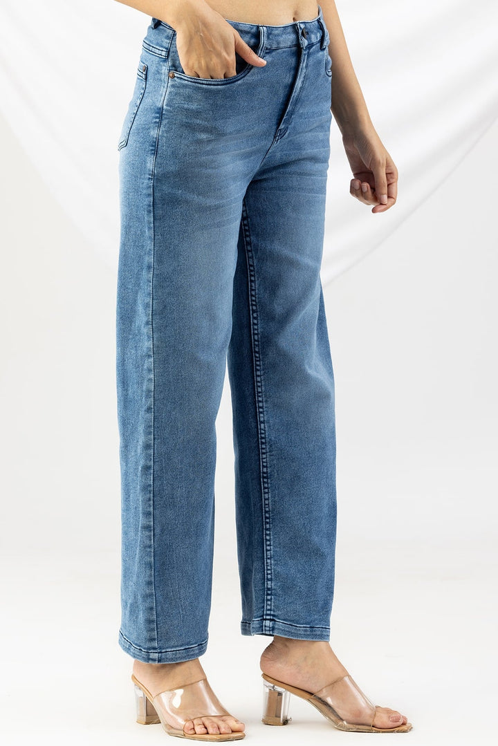 Blue Straight Fit Denim Jeans