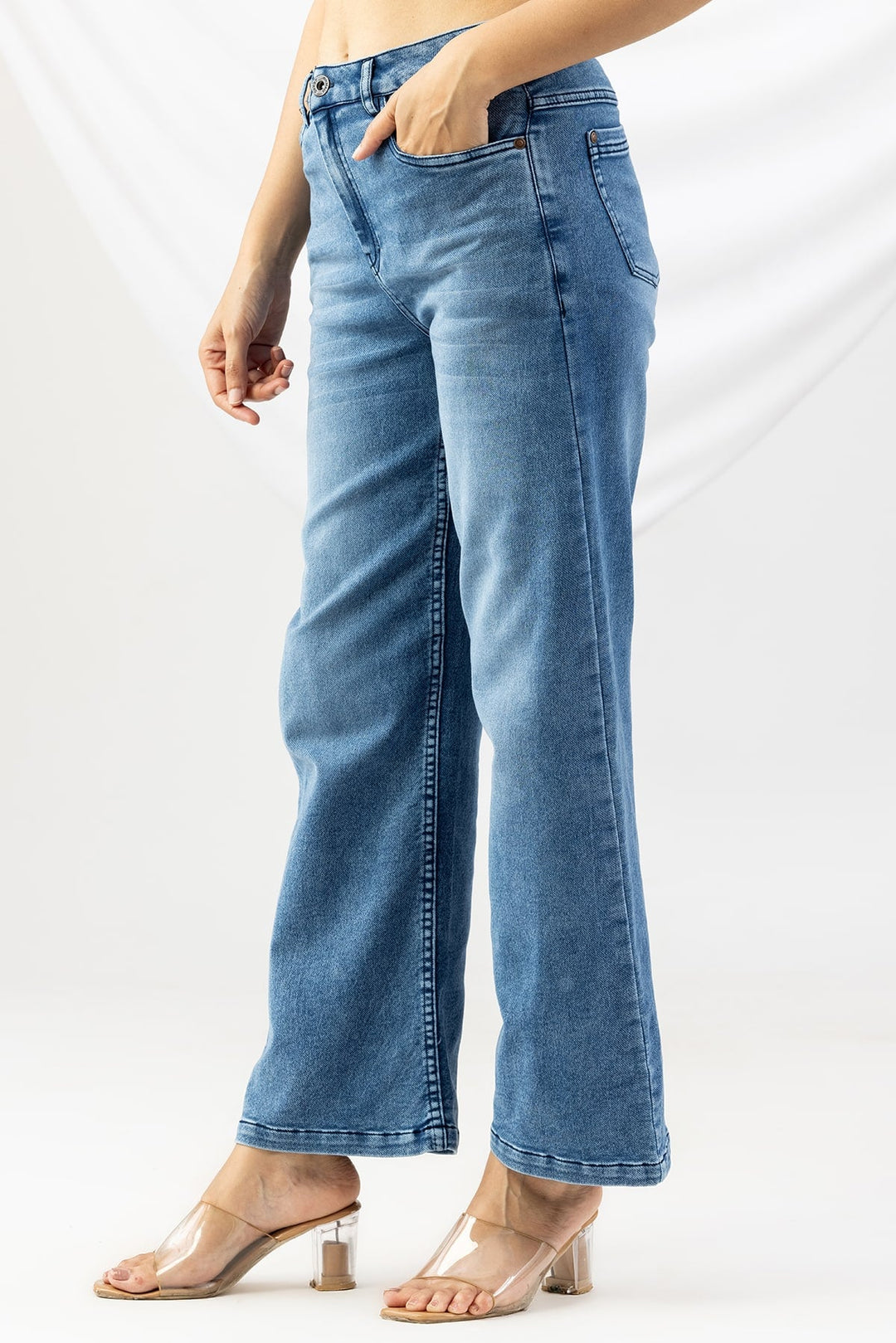 Blue Straight Fit Denim Jeans