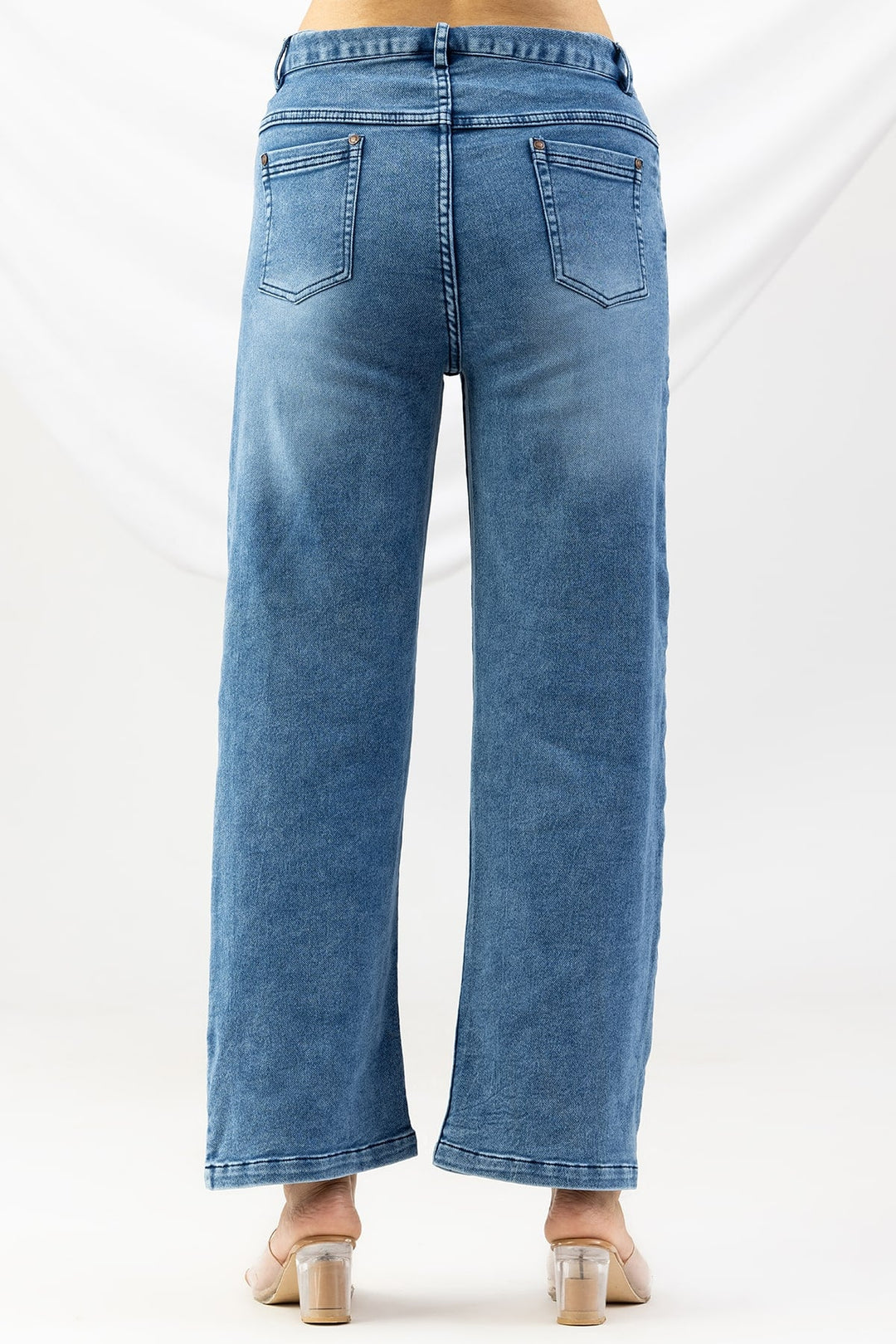 Blue Straight Fit Denim Jeans
