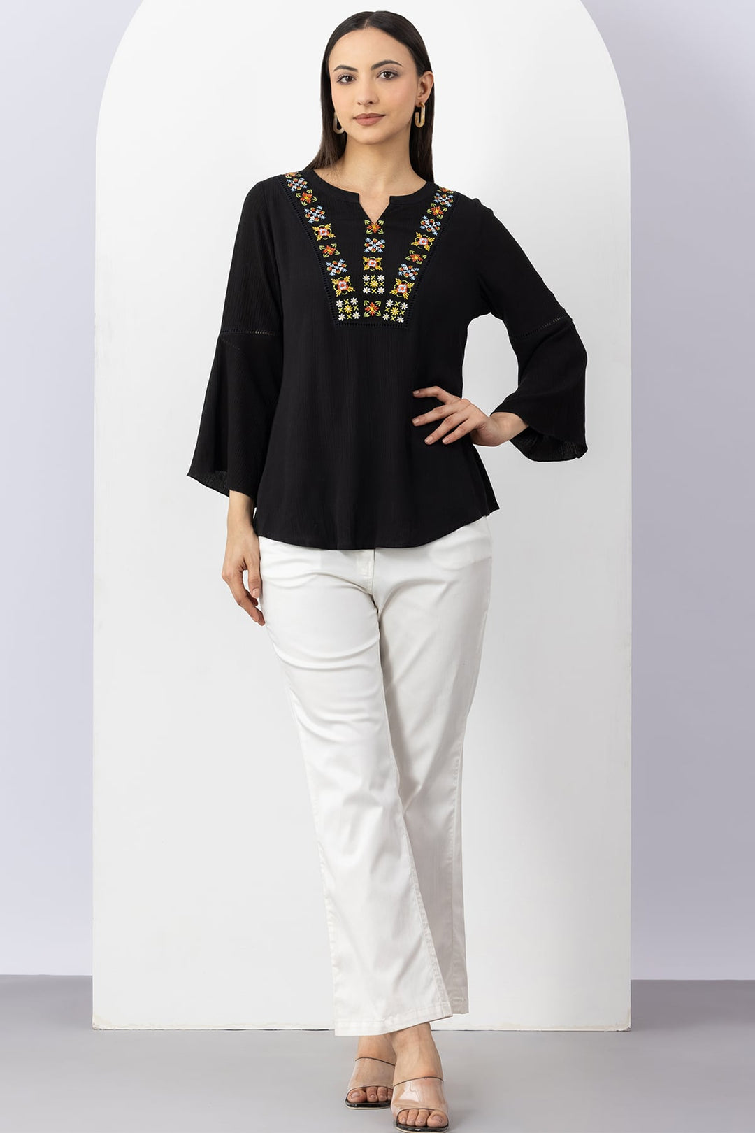White Tencel Roma Spandex Pant