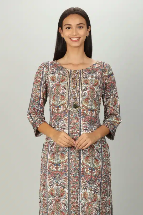 Printed Brown Kurta Women