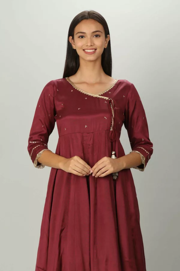 Wine Kurta Women