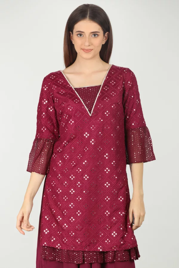 Wine Kurti For Women