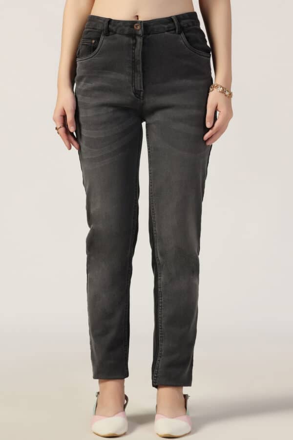 Solid Black Jeans For Women
