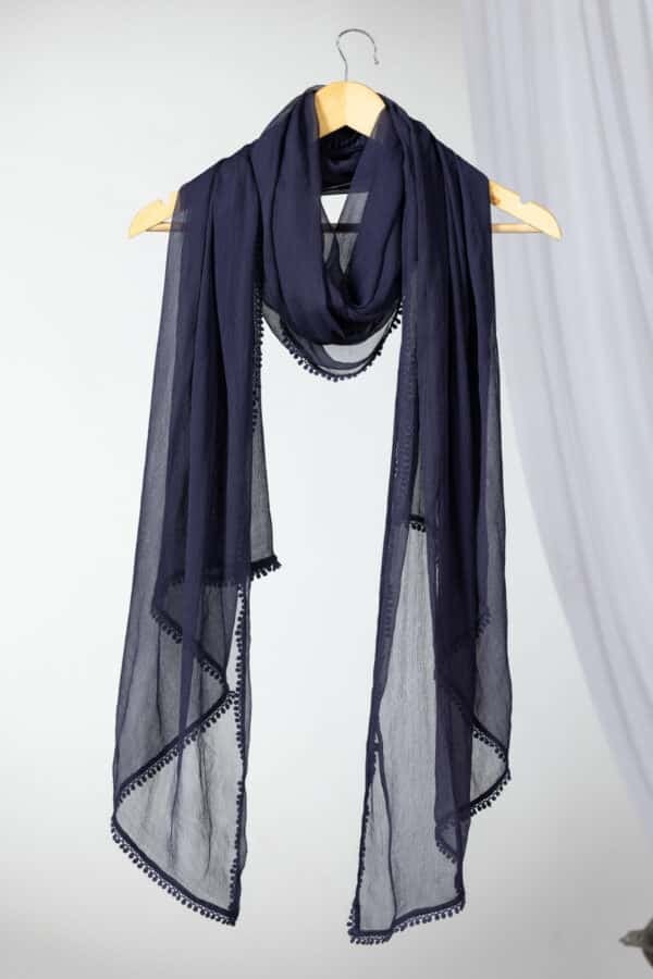 Embroidered Purple Dupatta For Woman